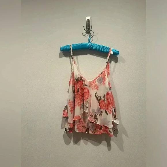 SHOW ME YOUR MUMU Jodi Rae Ruffle Tank Blossom Blush / Size Small / - Picture 7 of 7